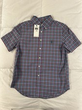 NWT Polo Ralph Lauren Boys S 8 Multicolor Plaid Short Sleeve Button-Up Shirt