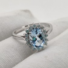 Blue Topaz Ring: Sterling Silver December Bir...
