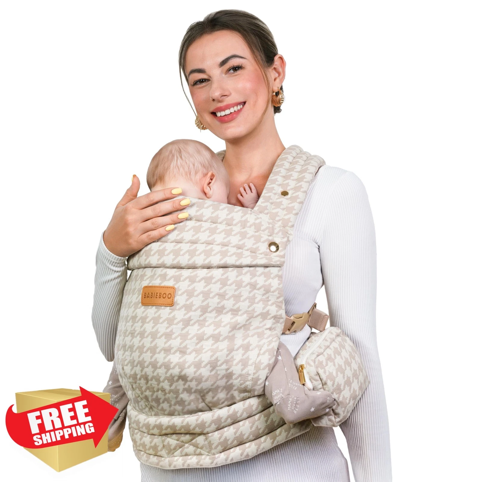 BabieBoo Baby Carrier Newborn Toddler Beige