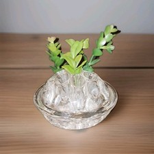 Vintage Antique Glass 3 1/2 Flower Frog Holder 13 Holes Pat  d April 11 1916