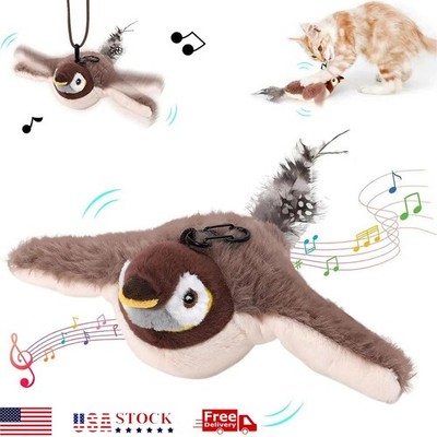 USB Interactive Flying Bird Cat Toys Electronic Pet Simulation Sparrow Toy