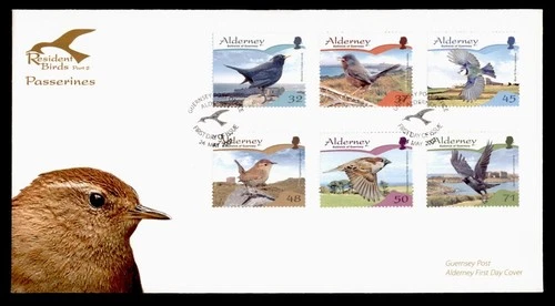 DR WHO 2007 ALDERNEY GUERNSEY FDC BIRD CACHET COMBO w29660