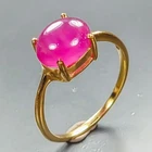 Gem jewelry   Ruby Ring 925 Sterling Silver Size 8 /R467417