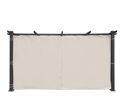 Gardine Seitenvorhang beige Luxor 2 Stück à ca. 4m Breite für Pavillon Luxor
