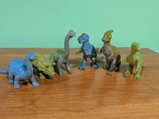 Vintage 1992 U.K.R.D. UKRD Rubber Dinosaurs Figures Lot Of 6 