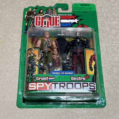 G.I. Joe vs Cobra Spy Troops Grunt & Destro Action Figures 2003 Hasbro