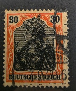Germany Postage Stamp Scott 86a, Used, on Cream Paper
