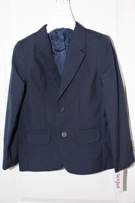 Cat & Jack Classic Blazer Jacket Coat 2 Buttons Boys` Suite Size 7 Navy Blue NWT