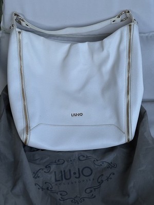 Liu Jo Hobo Tasche Weiß Dehnbar   NEU mit versiegeltem Schultergurt und Staubbeutel