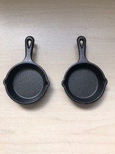 Cast Iron Mini Skillet Spoon Rest Or Ashtray Lodge No. 6&3 MS Made In USA (2)