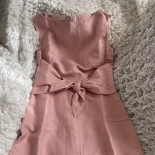 VALENTINO Ribbon Sleeveless Dress Women Size 4 Pink Genuine
