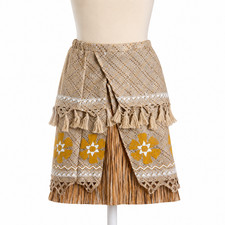Disney Store Moana Costume Skirt Girls 5/6 Layered Tassel Lined Cotton