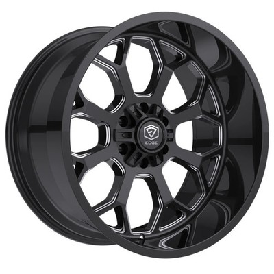 1 Edge Off Road 20x9 6X135 / 6X5.50 +00 301BM Gloss Black w/Milled Accents Wheel
