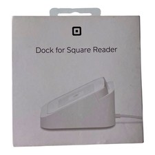 Genuine Square Dock and Base for Square Reader w USB Charging Cable White NIB