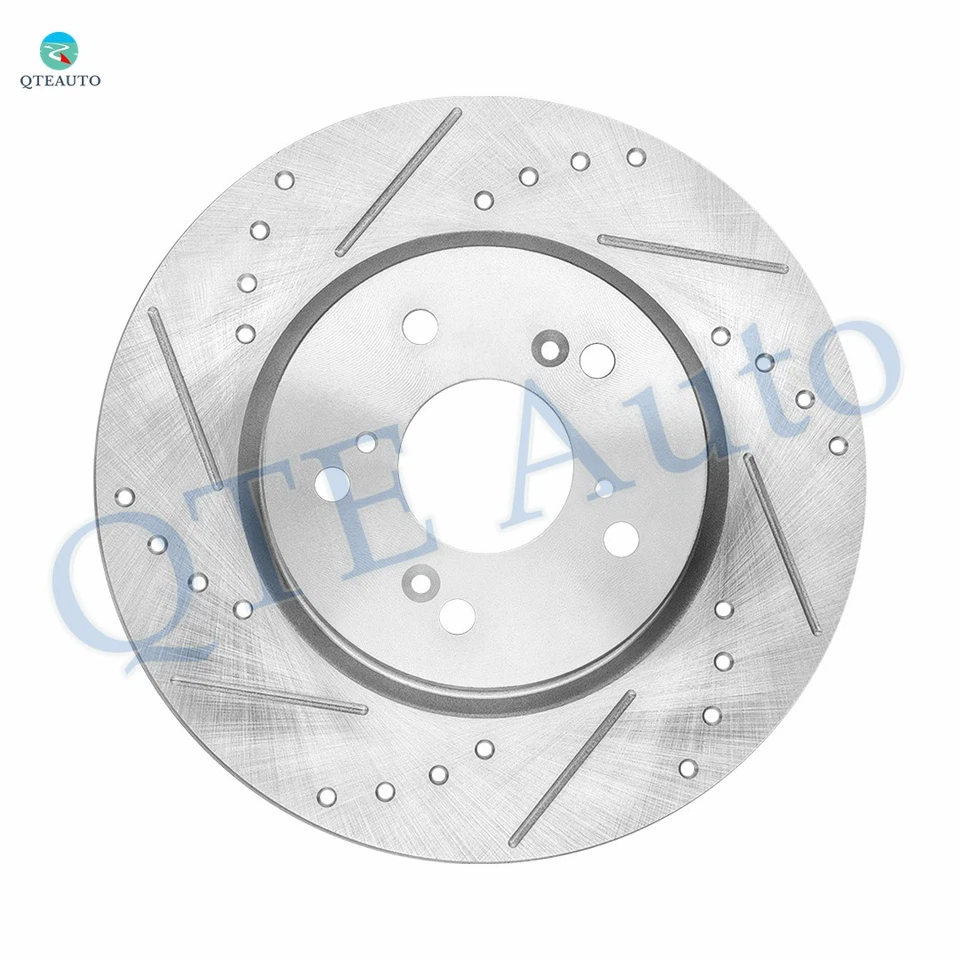 Rotores de disco de freno delanteros ranurados perforados 296 mm para base Acura RDX 2007-2009 Foto 2 de 4