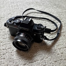 Konica Autoreflex TC 35mm SLR Film Camera w/ Hexanon AR 50mm f/1.7 Lens Tested