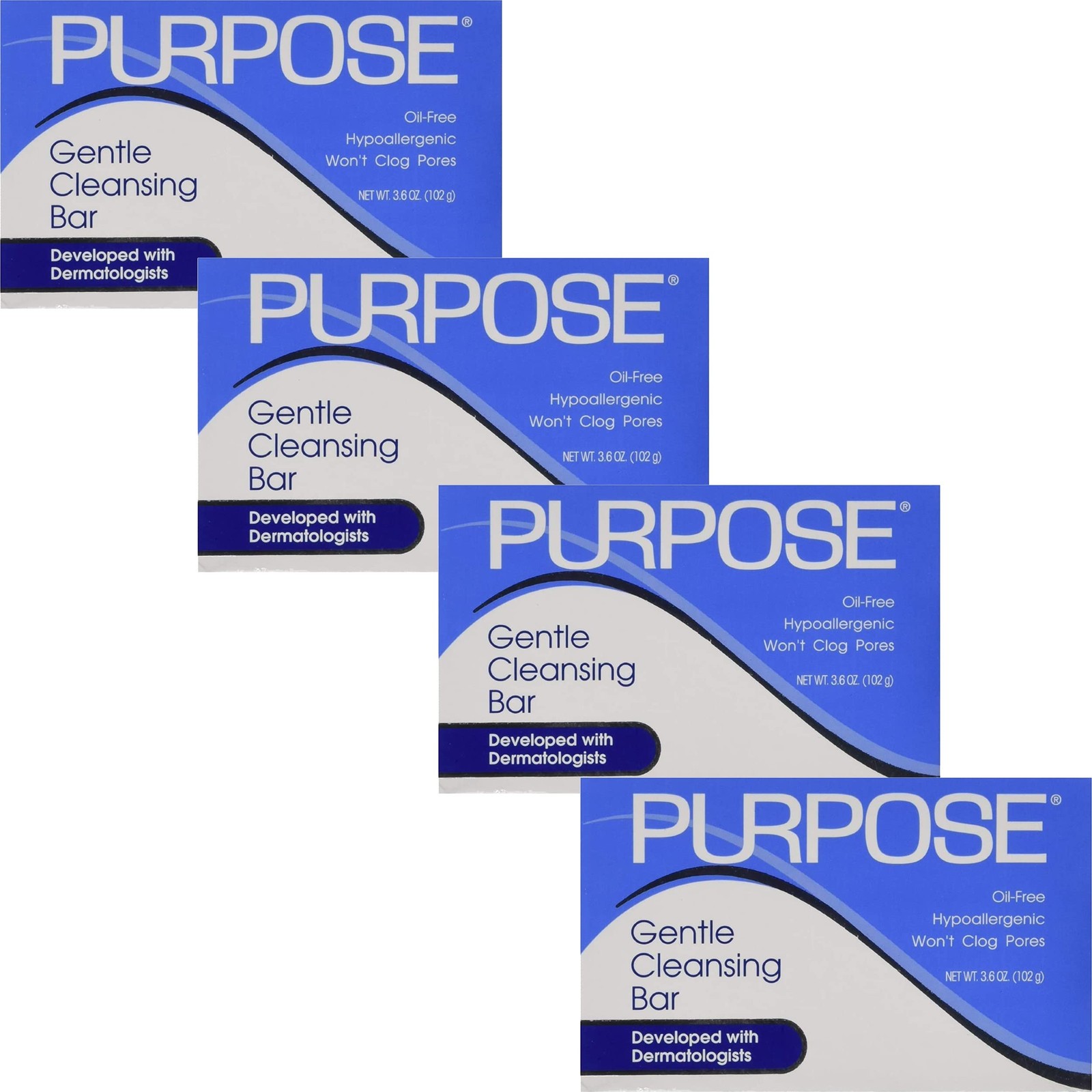 Gentle Cleansing Bar 3.6 Oz - Pack of 4 Soap Bars