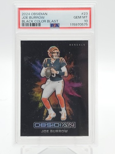 JOE BURROW 2024 OBSIDIAN BLACK COLOR BLAST #23 BENGALS PSA 10 Q6991