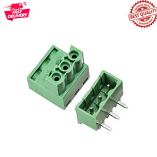 3-Pin 5.08Mm Pitch Right Angle PCB Screw Terminal Block Connector 10 Sets