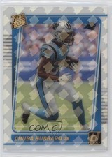 2021 Panini Clearly Donruss Holo Rated Rookie Logo Chuba Hubbard #87 13c1
