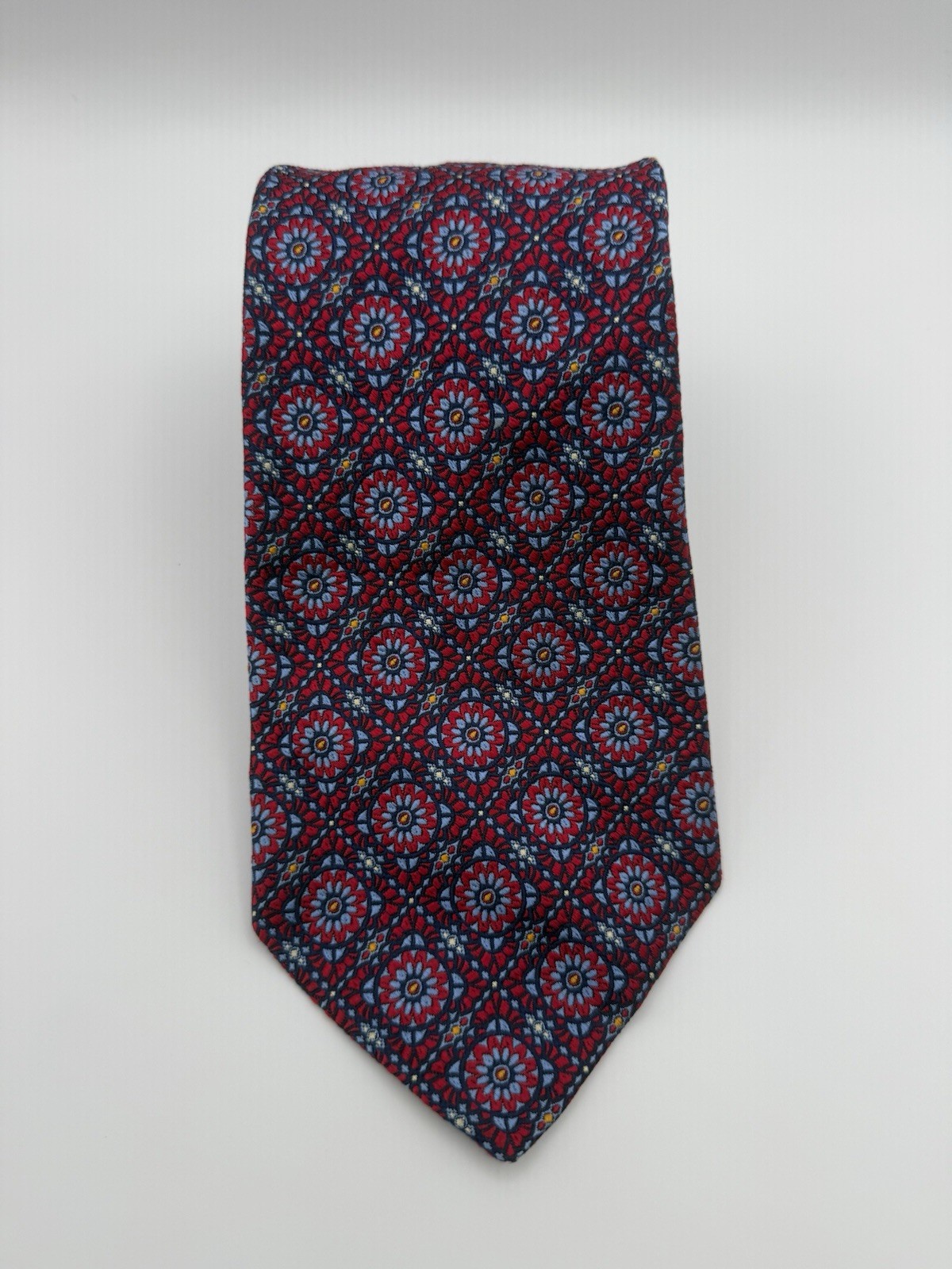 Robert Talbott Best of Class Nordstrom Burgundy Navy Men’s Tie Necktie Silk T362