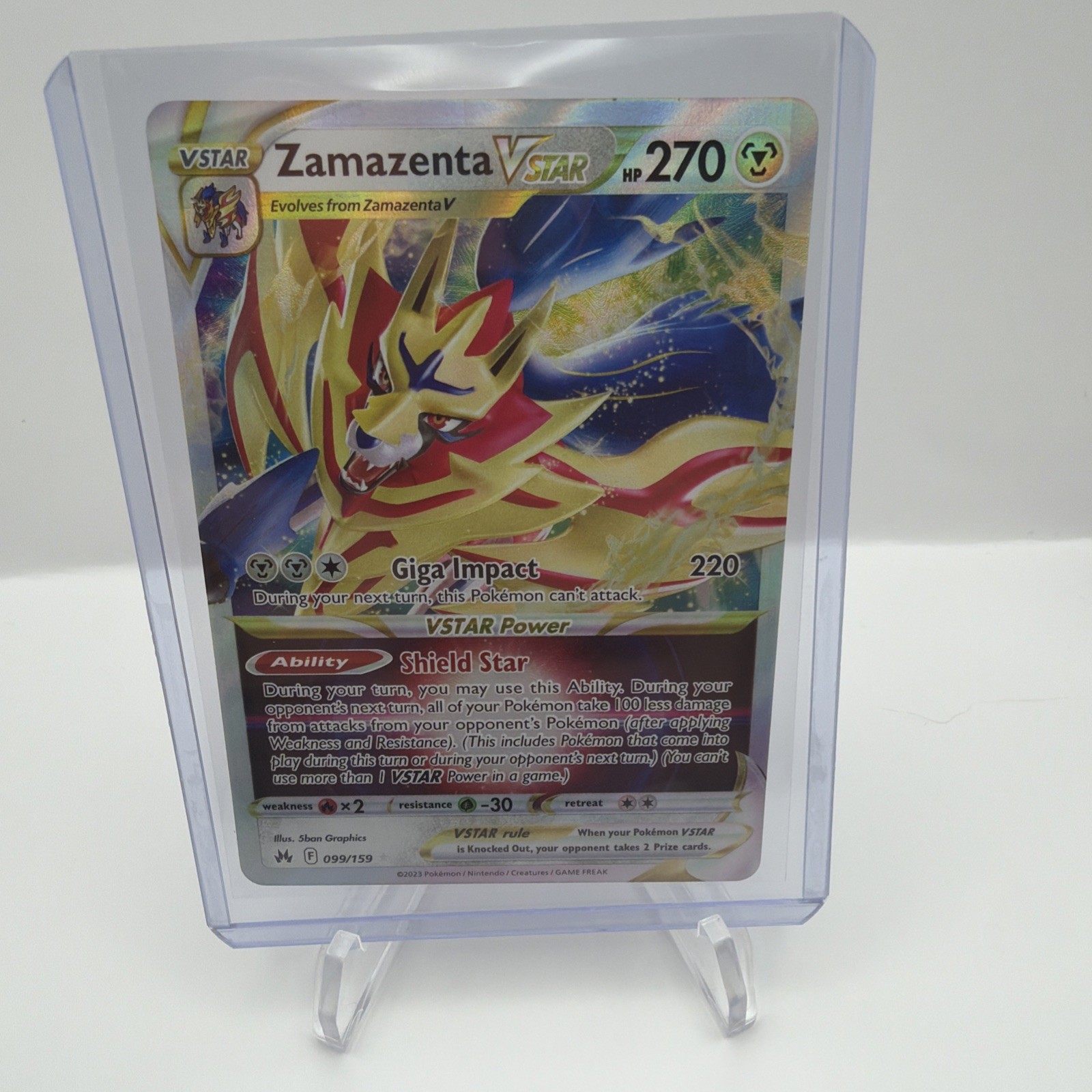 Zamazenta VSTAR Crown Zenith Ultra Rare Pokémon TCG Card 099/159