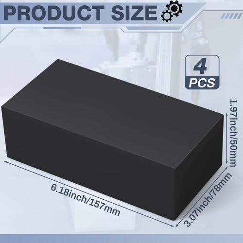 Colingmill 4 Pcs HDPE Plastic Block 2" x 3" x 6", Polyethylene Solid Plastic ... - Picture 2 of 7