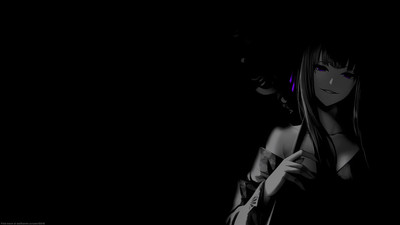 Anime selective coloring black background dark simple Custom Gaming Mat Desk