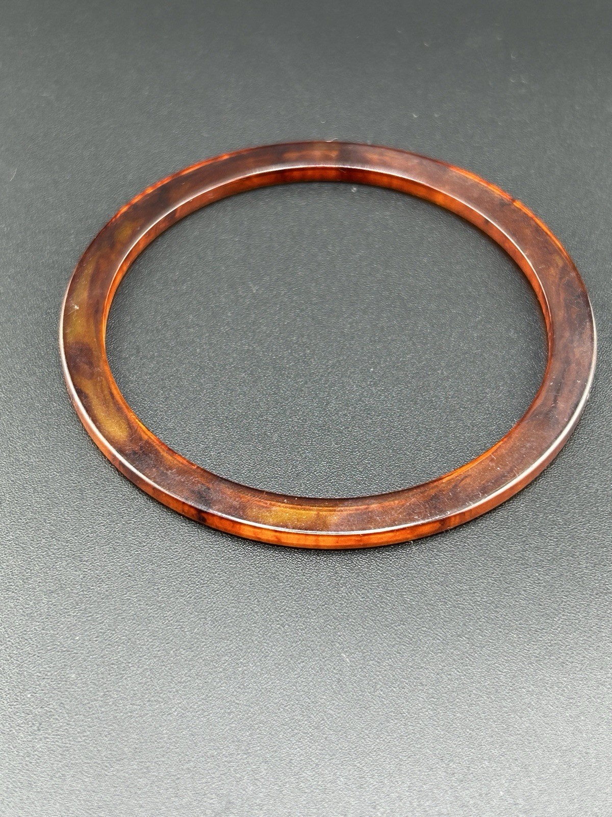 Rootbeer Marbled Bakelite Bangle Bracelet - image 1