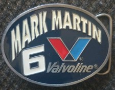 Mark Martin 6 Valvoline NASCAR Pewter Belt Buckle American Legends Foundry