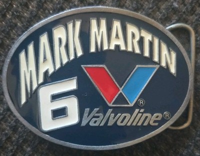 Mark Martin #6 Valvoline NASCAR Pewter Belt Buckle American Legends Foundry