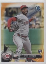 2017 Bowman Chrome Orange Refractor 5/25 Amir Garrett #95 jc3