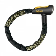 Onguard 8mm Titanium Reinforced Chain Lock with Rubber Cover, 5ft/152CM,
