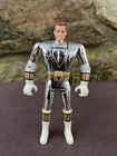Vintage 1995 Power Rangers WHITE RANGER Flip Head Action Figure Bandai Vac Metal
