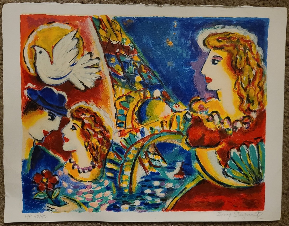 RARE * Zamy Steynovitz “Lovers in Paris” Artist Proof signed