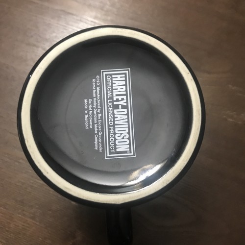 Harley Davidson Black & Silver Flame Coffee Mug Hour Glass Motorcycle Cup - Picture 10 of 13