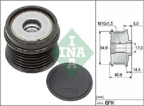 Original INA Generatorfreilauf 535 0334 10 FüR Fiat-image