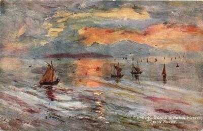 Fairlie Scotland Herring Boats In Arran Waters From Fairlie OLD PHOTO