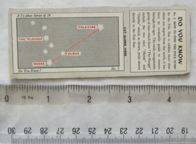 1962 Typhoo Paketkarte Do you Know No. 3 Wie findet man den Polstern?