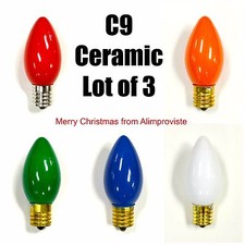 C9 Classic Traditional Light BULB Christmas Red Orange Green Blue White 1630-0
