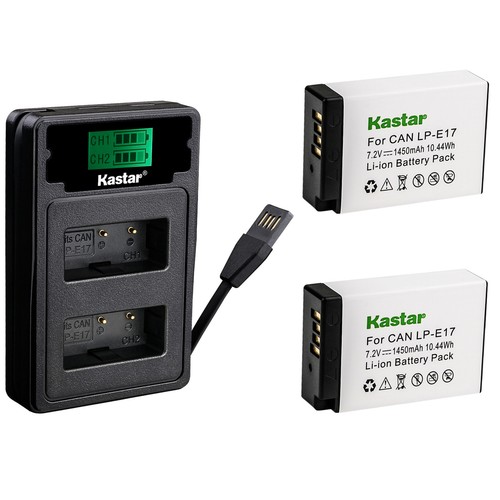 Kastar Battery LZD2 USB Charger for Canon LP-E17 LPE17 Canon EOS 77D 8000D DSLR - Picture 9 of 11