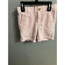 Boys Janie and Jack pink and white striped shorts sheer sucker size 4