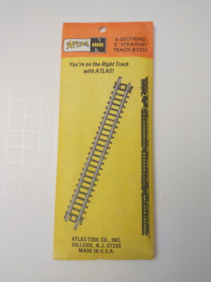 Atlas 2501 Code 80 5'' Straight Track - Nickel Silver (Pack of 6) - New