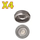 Overdenture Abutment Removable Metal Male Caps Inserts Clear 5 lbs 4 Sets