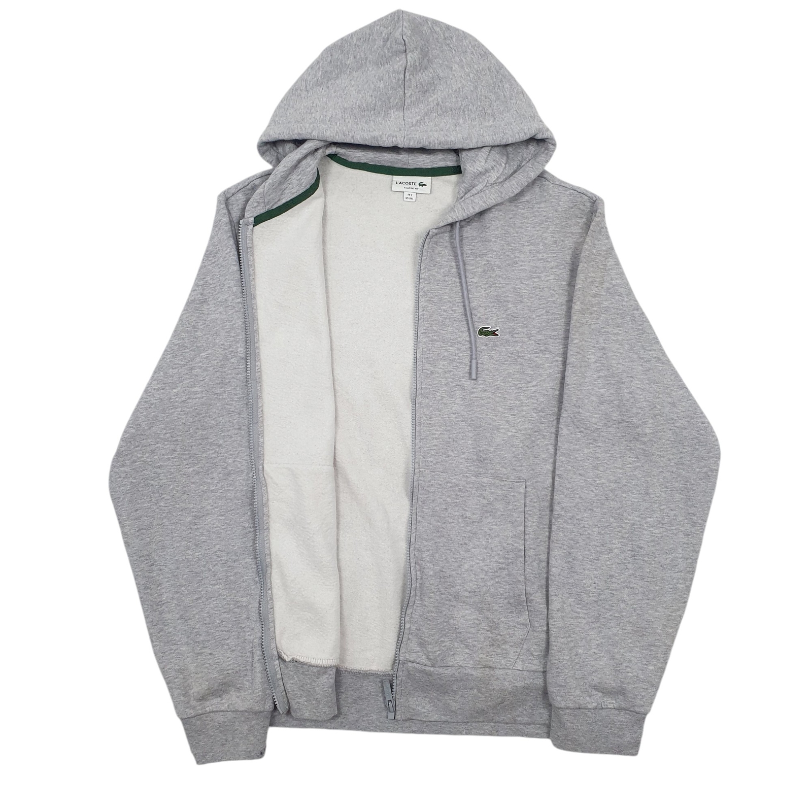 LACOSTE Full Zip Classic fit Jumper Sweatshirt Mens XL image 3