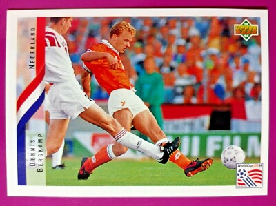 D. BERGKAMP ,NETHERLANDS-N.144-WORLD CUP USA 94 COLLECTIBLE CARD DELLA UPPER D.E.C.K.