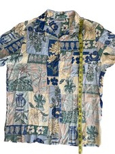 Vintage Alfred Dunner Silk Hawaiian Print Size 10 Made In USA