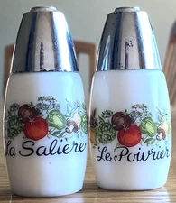 Vintage SPICE OF LIFE Salt and Pepper Shakers Corning Ware Westinghouse Gemco