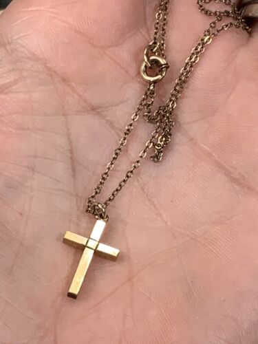 Vintage petite 1/20th 12K GF cross necklace