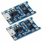 2pcs TP4056 5V 1A Micro USB 18650 Lithium Battery Charging and Protection Board